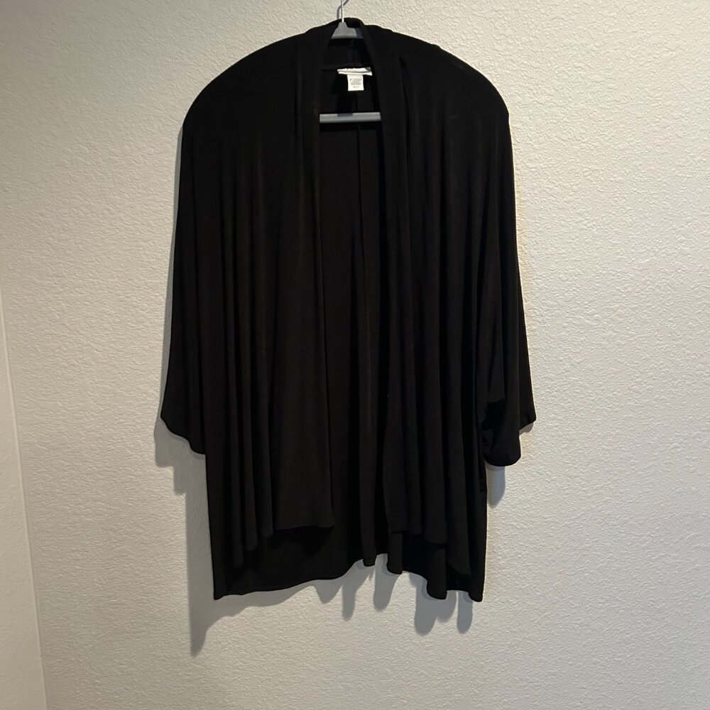 Chico's Travelers Cardigan Size 3 Black